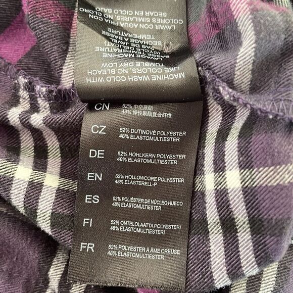 KUHL women’s purple and black plaid flannel long sleeve shirt size Small - Picture 12 of 16